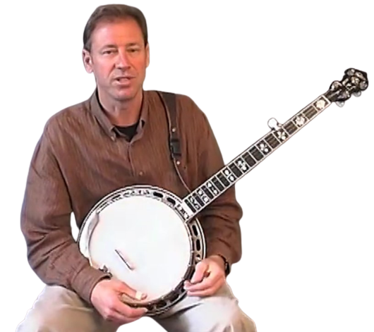 Avram Siegel holding the banjo
