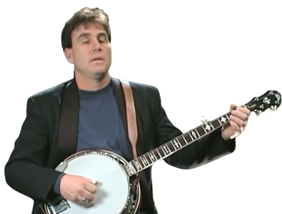 Ross Nickerson playing the banjo