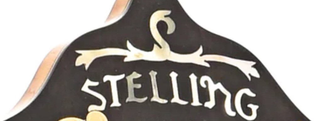 Stelling Trademark on a banjo