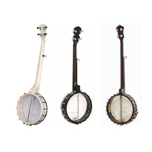Image of 3 different open-back banjos